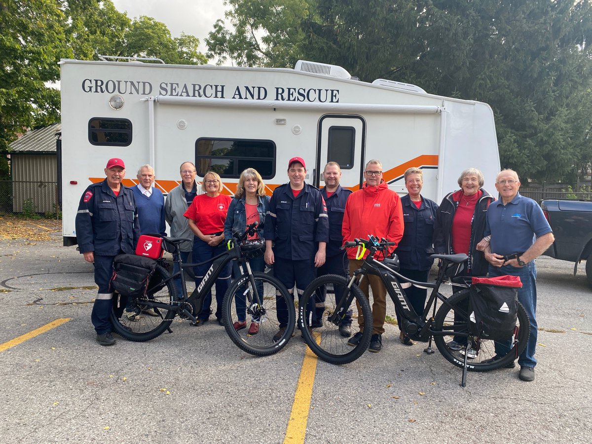 LondonSAR's tweet photo. Quicker Hasty Searches.  Effortless kilometers.  The LSAR Electric Assist Bikes are a welcome addition to the team.  Having been used operationally, we're covering more area in less time which is great when someone needs located.
#YourSearchandRescueTeam #bikelife #cyclingforgood https://t.co/uFTVSX8tqK