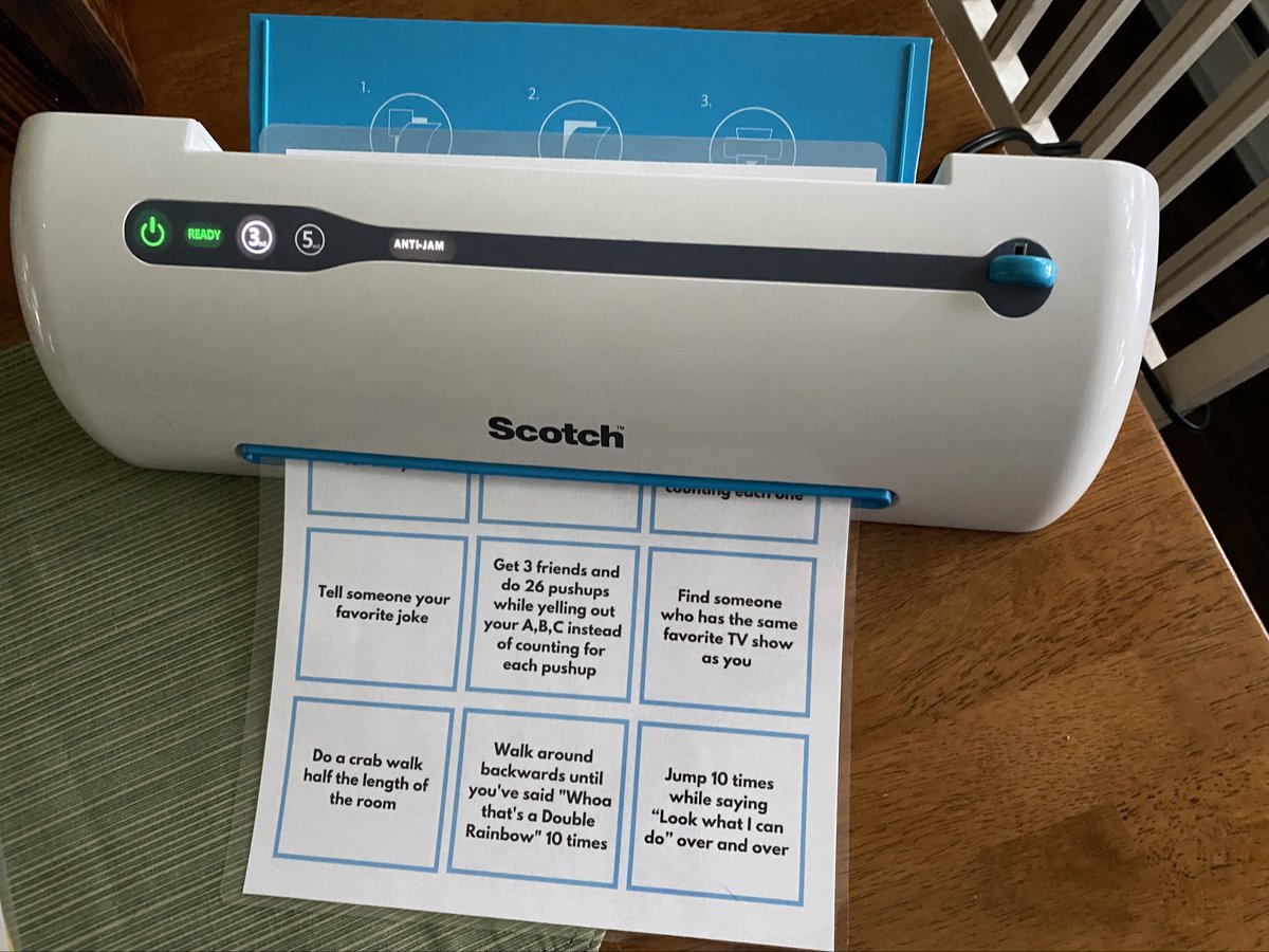Breaking out my new laminator!!  Working on some back to school activities!!  I believe this activity is from the <a href="/thepespecialist/">Ben Landers</a> #physed