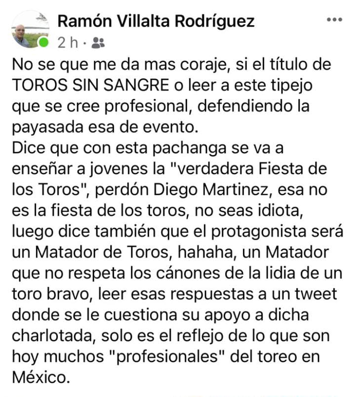 diegofigura2017's tweet photo. EN MI CASA Y EN EL TORO ME ENSEÑARON Q HABIA QUE RESPETAR A TODA PERSONA SER HUMANO SEA CUAL SEA LA PROFESION. 
ES DE HUMANOS RECONOCER LOS ERRORES PERO NO VOY ACEPTAR Q ME FALTEN AL RESPETO
ESTO MAS Q PROFESIONAL YA LO LLEVO PERSONAL. 
ACEPTARE CRITICAS MAS NO FALTAS DE RESPETO https://t.co/EdfTn20Tq8