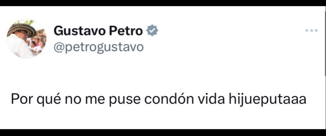 santiagosierra1's tweet photo. #Santips sin condón ni pio señor presidente @petrogustavo https://t.co/beZUplZqBF