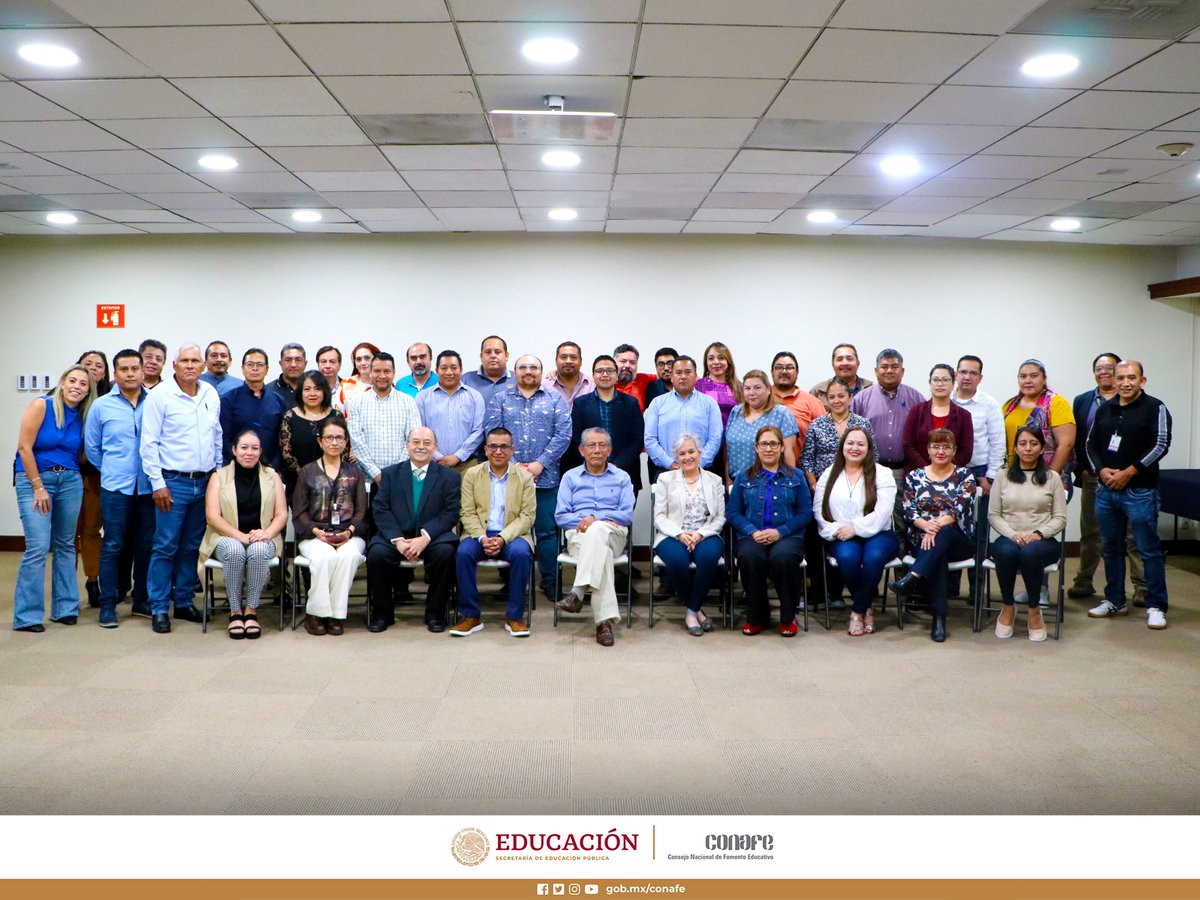 CONAFE_mx's tweet photo. Clausuramos los trabajos de la Reunión Nacional de Jefes de Apoyo Operativo de las Coordinaciones Territoriales del #Conafe, en donde se acordaron estrategias para que niñas y niños accedan a la educación y para aliviar la carga administrativa de las figuras educativas.
@SEP_mx https://t.co/lid3UUjUuC