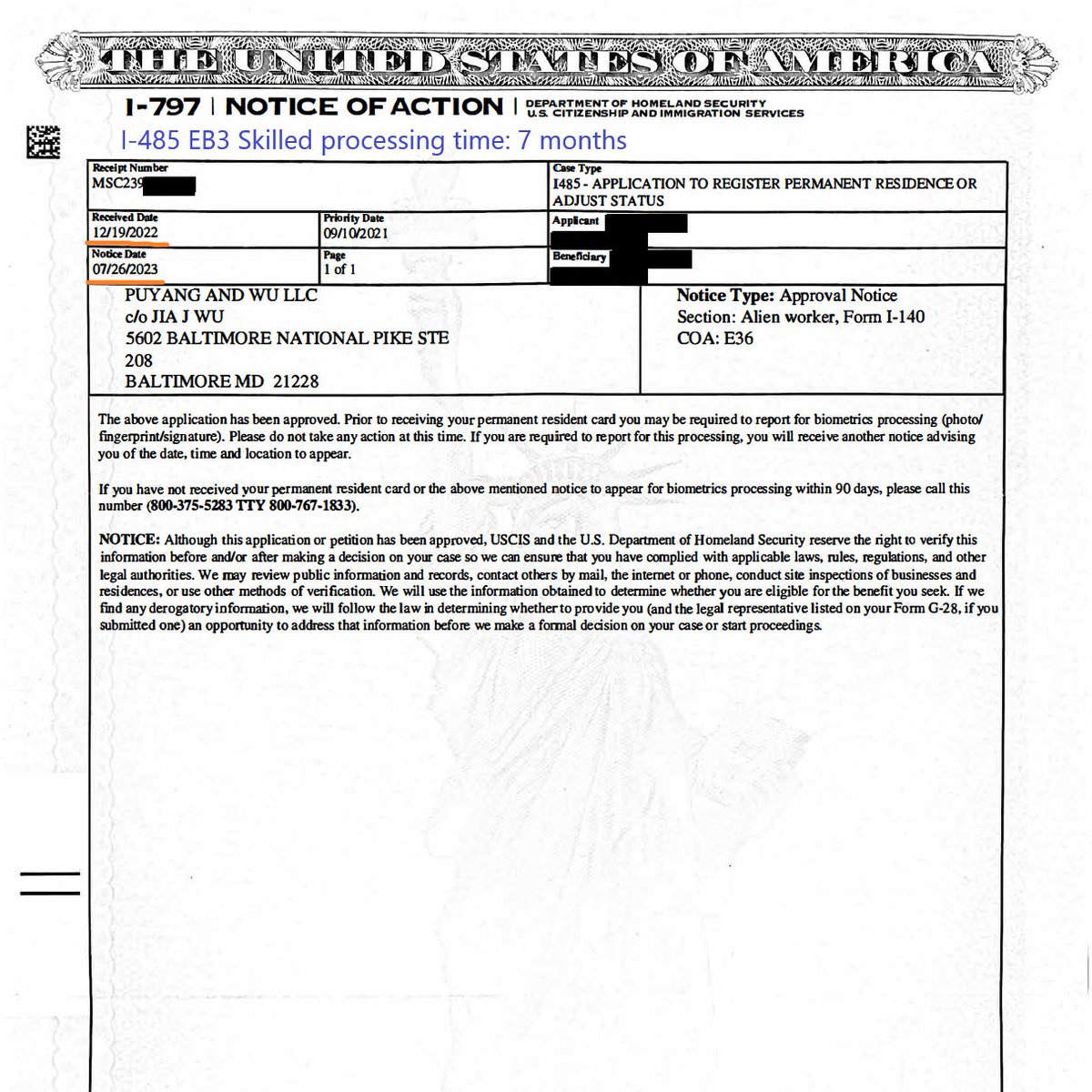 jayw_u's tweet image. Our sample EB3 skilled worker I-485 was approved in 7 months. Remember, timelines vary per case &amp;amp; local office. This was in Cincinnati.  #eb3 #gcbacklog 

bit.ly/3T3t7RD