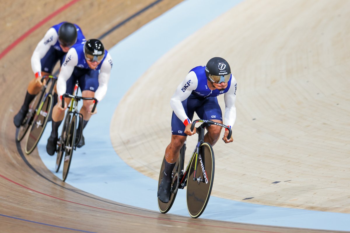 France 🇫🇷 wins bronze against Great Britain 🇬🇧 in the first of the men's Team Sprint finals! #GlasgowScotland2023