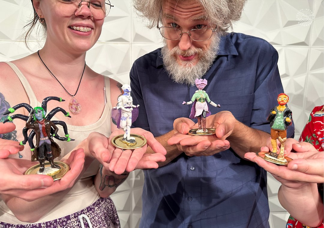 The Aether Bastards, now in figurine form!!!! 🤩

If you haven't watched the Campaign 1 finale yet, then you wouldn't have seen the wonderful figurines made by our talented Operations Manager, Molly!! 🥰 

Stay tuned for close-ups!! 👀

#dnd #ttrpg