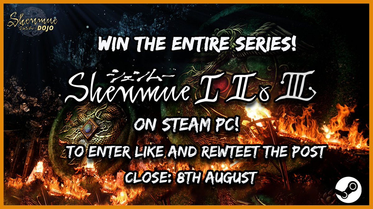 Shenmue_Dojo's tweet photo. COMPETITION!

We have 1x Steam code to give away for the entire series!

Just like and retweet this post to enter!

Closes August 8th 2023

#LetsGetShenmue4
#Shenmue https://t.co/0O6ECyT2xE