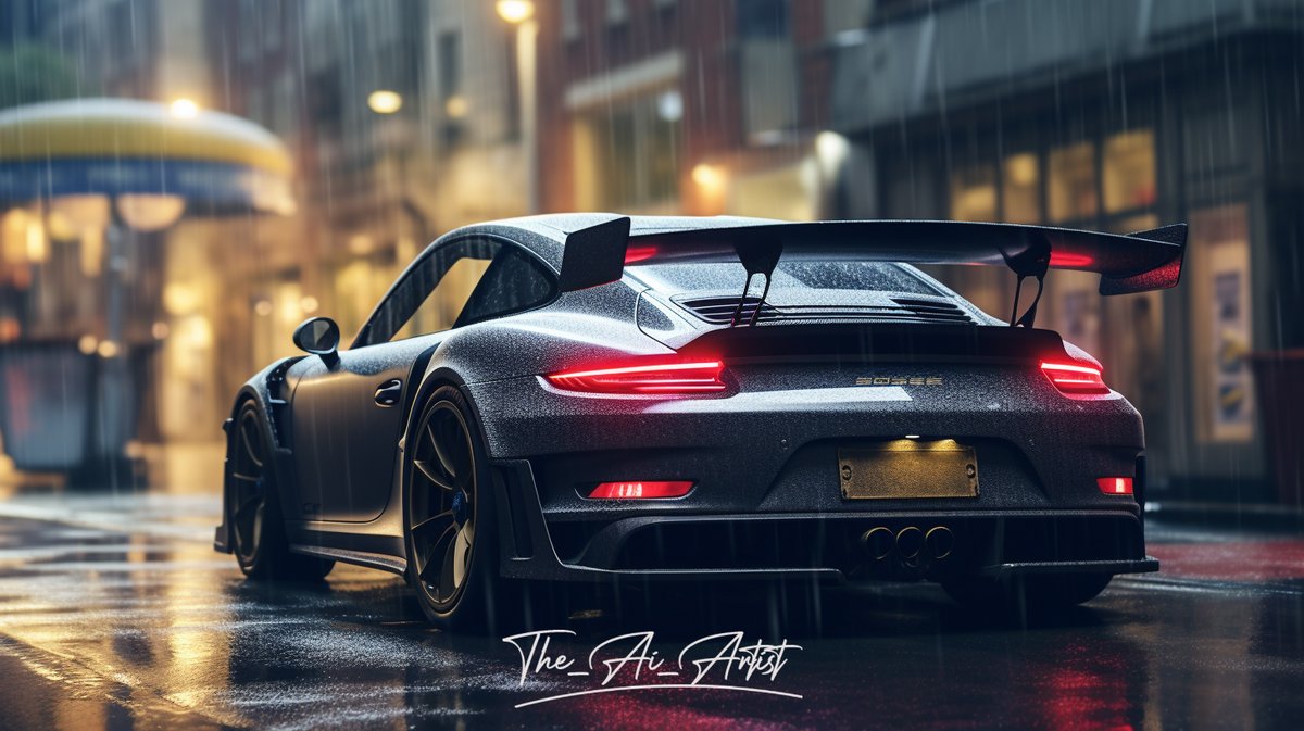 The_AI_Artist__'s tweet photo. The Aggressive Luminescence of the Porsche 911 GT3 RS https://t.co/uKzskc4sCc