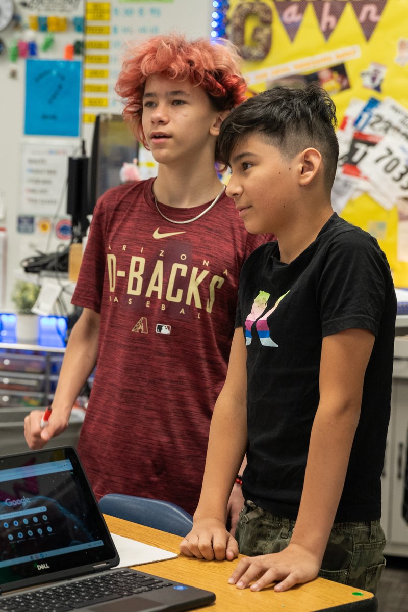 ChandlerUnified's tweet image. FUTURE FRIDAY: Students at Jacobson Elementary School are learning about educational technology that gives them STEAM and coding skills for future success! Learn more about our Portrait of a Learner initiative: cusd80.com/portraitofalea… #WeAreChandlerUnified @JacobsonJets