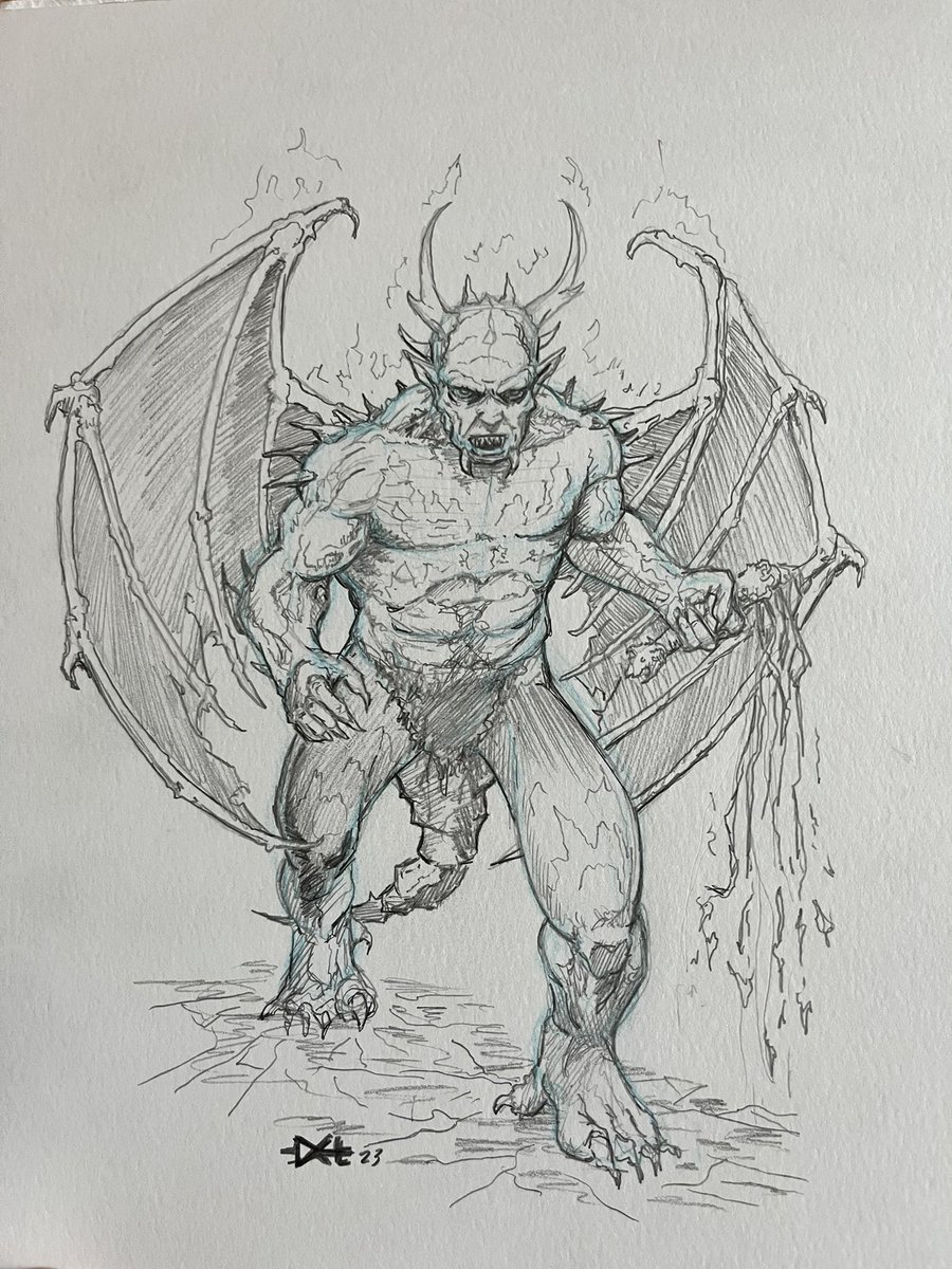 DelTeigeler's tweet photo. The Pit Fiend is spawned in the eighth layer of the Nine Hells and are lords of the Nine Hells. Attacking 6 times in a single round with tail, claws, bite and wing buffets! Dripping with fire and acidic bile they command legions of devils and devil-kin. Nasty to behold. #pitfiend https://t.co/DlYtZmTAsm