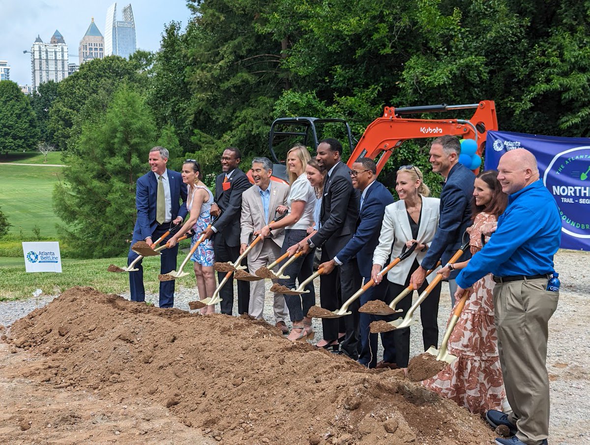 Today we broke ground on construction of the northeast section of the BeltLine, running right alongside Piedmont Park! This section will connect the BeltLine with the Lindbergh MARTA station and get us one step closer to the full completed loop.