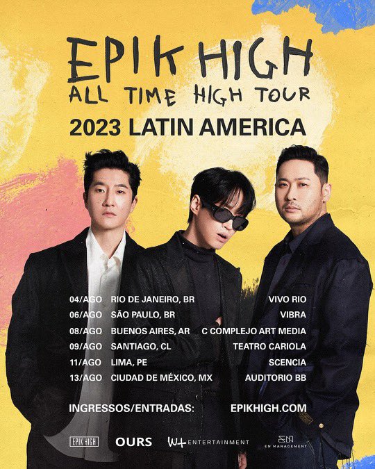 Wishing I was in Brazil to kick off the Epik High tour tonight! Go make sure to show my guys some major love - you’ll see why they are legends 🙏🙏🙏#epikhightour2023