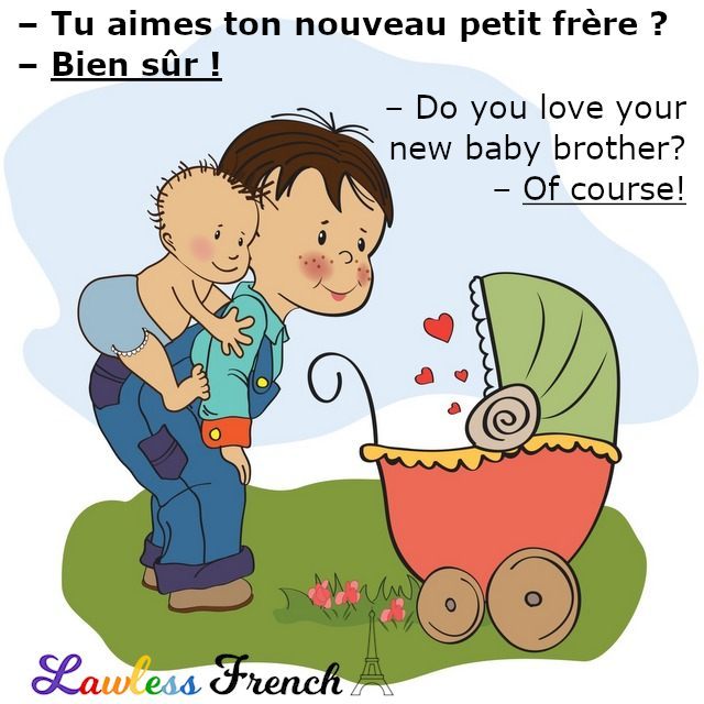 LawlessFrench's tweet photo. Bien sûr ! Of course!
Read the lesson and examples and listen to the pronunciation at https://t.co/iFLm9IsBTx
#frenchexpression #learnfrench #fle #french #frenchexpressions #speakfrench #authenticfrench #frenchteacher #frenchlearner #frenchstudent #francophon https://t.co/jnYJQcVWZY