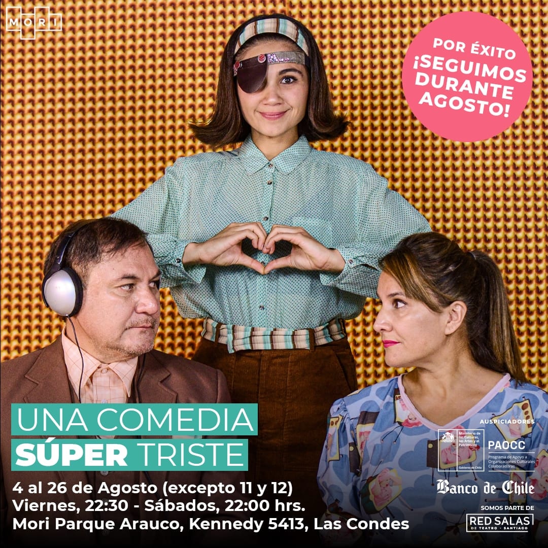 Hoy 22.30 horas teatro Mori parque Arauco, entradas en venta en Ticketmaster