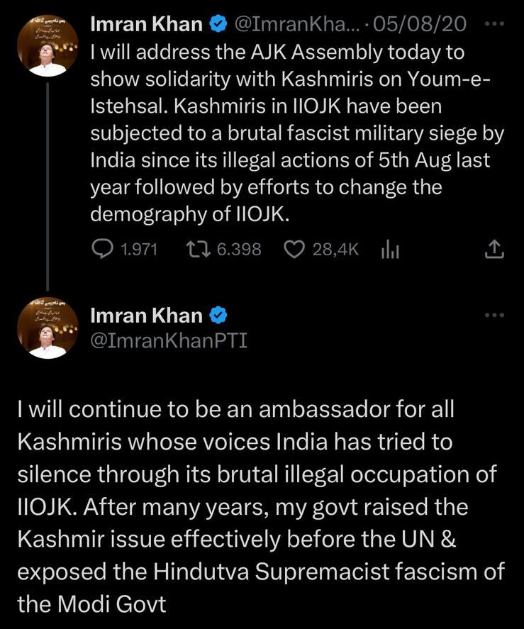 Imran Khan tweet media