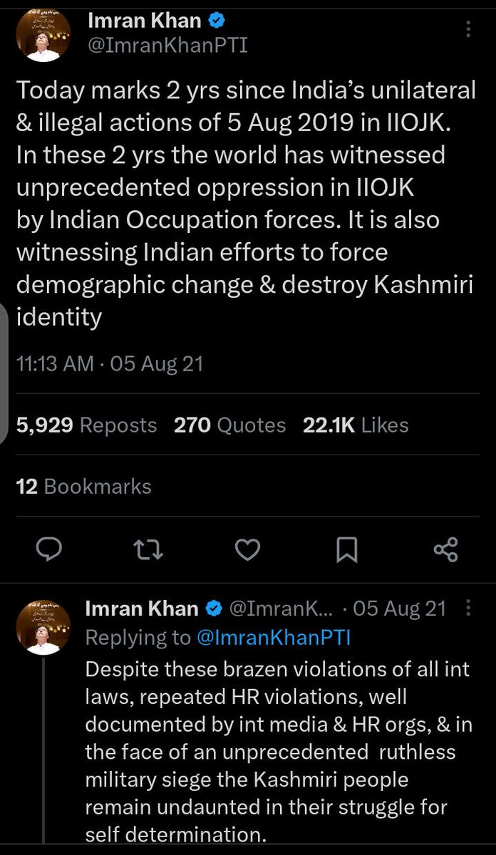 Imran Khan tweet media