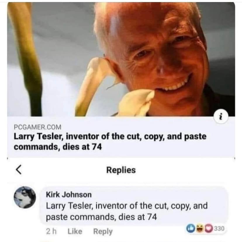 Larry Tesler, inventor of the cut, copy, and paste commands, dies at 74