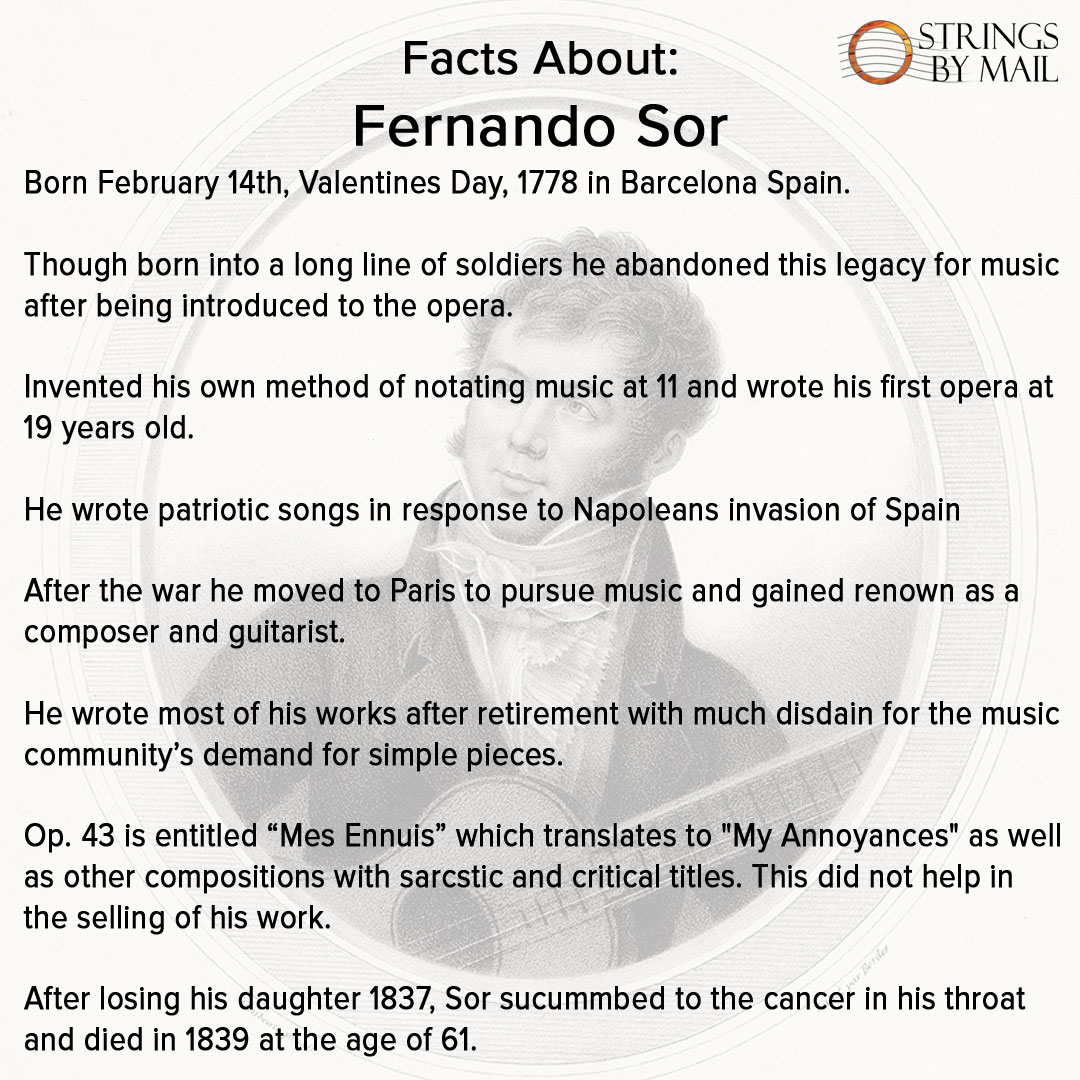 Strings_By_Mail's tweet photo. The very first Strings By Mail "Facts About..."
Fernando Sor
Check our website for music written and arranged by Sor
#stringsbymail #fernandosor #guitarists #guitarplayer #music #classicalguitarist #passion #instagood #onlineshop #classicalguitar https://t.co/8dbGbuqHRH