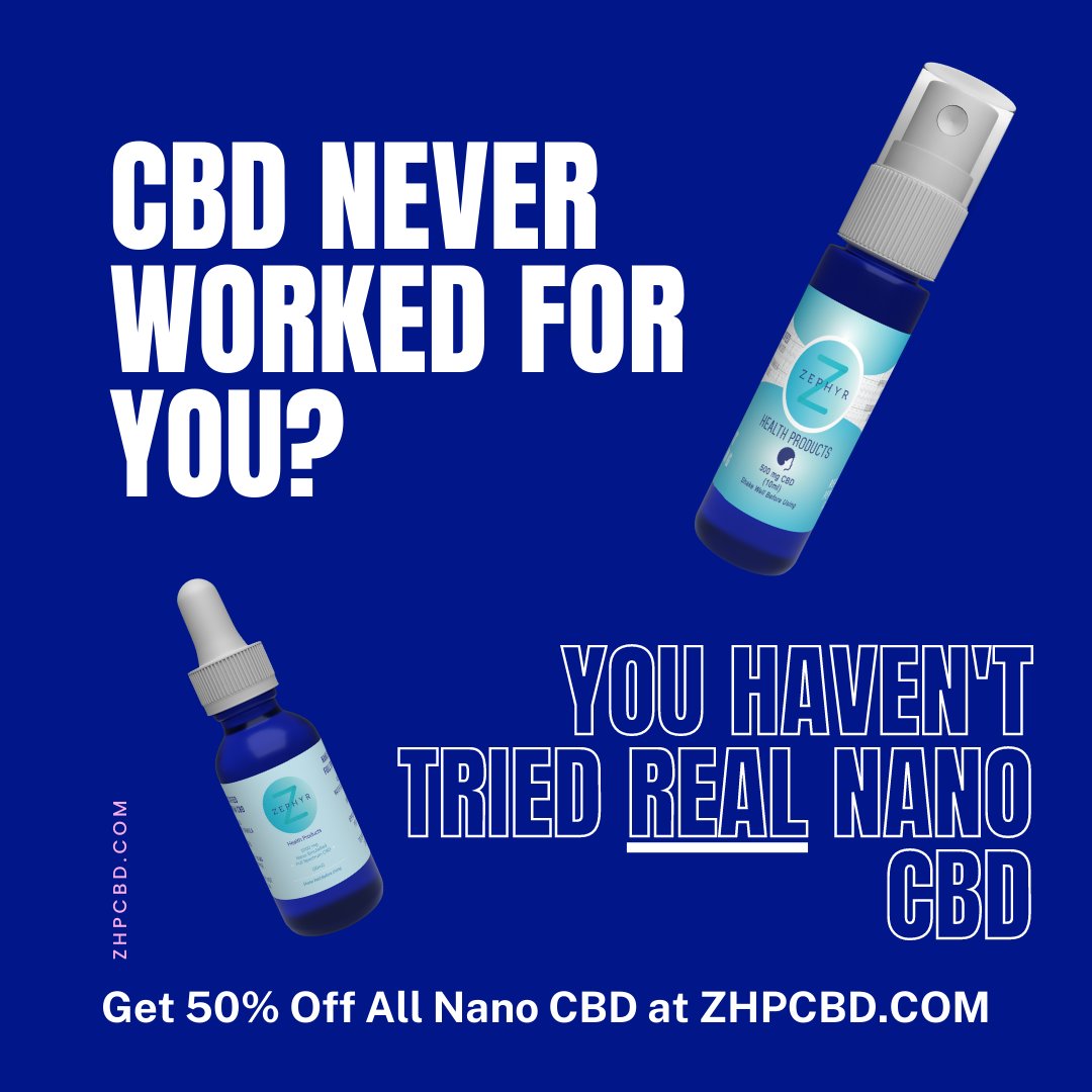 zhpcbd's tweet photo. While many brands claim to offer nano-emulsified CBD, not all deliver on this promise; Zephyr Health Products stands apart with genuinely nano CBD for unmatched potency and absorption. Get 50% off all nano CBD at https://t.co/SChJVuVODj. Use code FIRST23
#cbd #cbdlife #cannabis https://t.co/aTm3UQ8hKo
