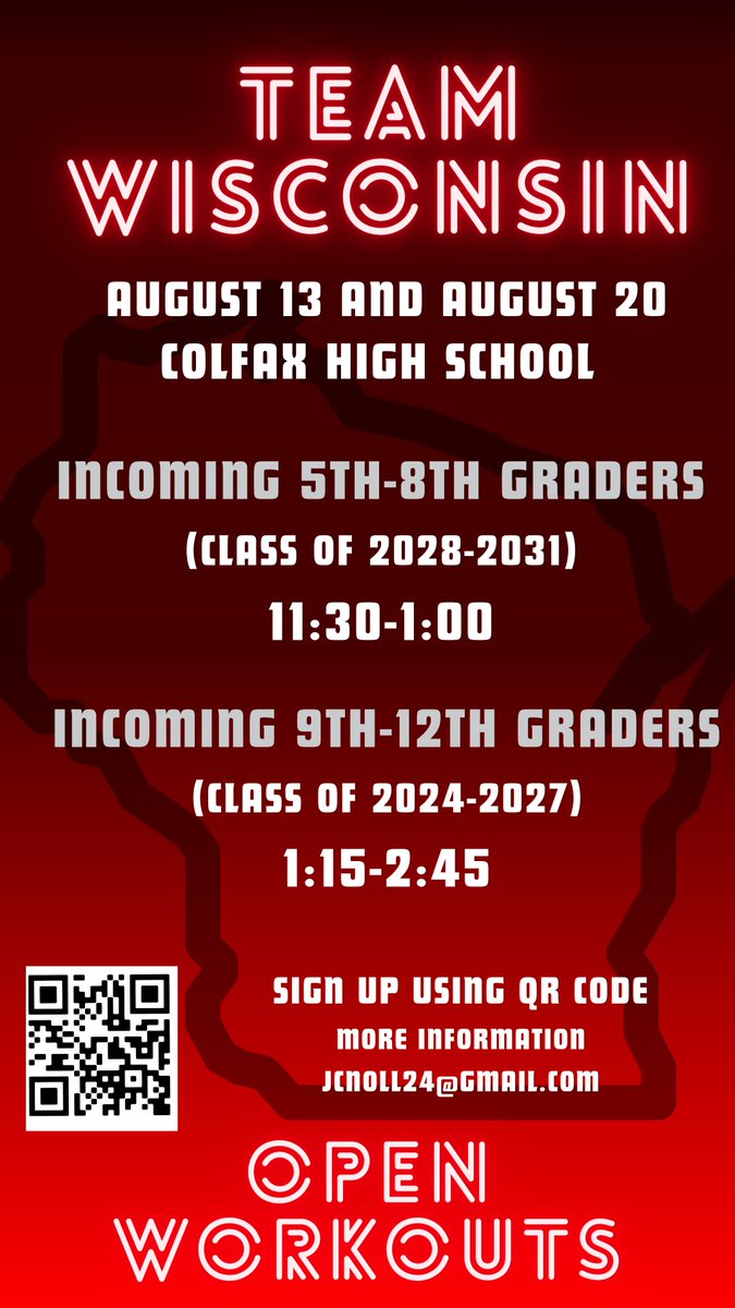 📢 Team Wisconsin will be holding open workouts for incoming 5th-12th grade girls basketball players.

Information/Registration:
forms.gle/d8yjg36tw6MePB…

Skills, drills, and scrimmaging!

#TeamWisconsinFamily 
#TraditionLivesHere
#38YearsStrong