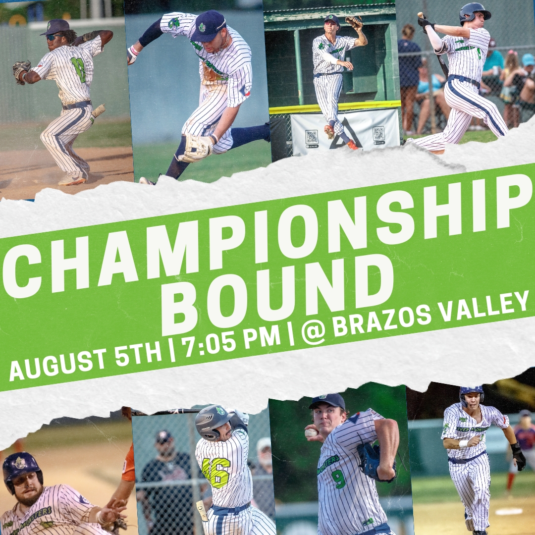 saRIVERMONSTERS's tweet image. The River Monsters are going to the TCL Championship Game where they will face the Brazos Valley Bombers!!! Join us at Smokey Joe Williams Field tomorrow at 1:30 PM for the team send-off and then come on down to Edible Field in Bryan, TX for the game at 7:05 PM! See you soon!…
