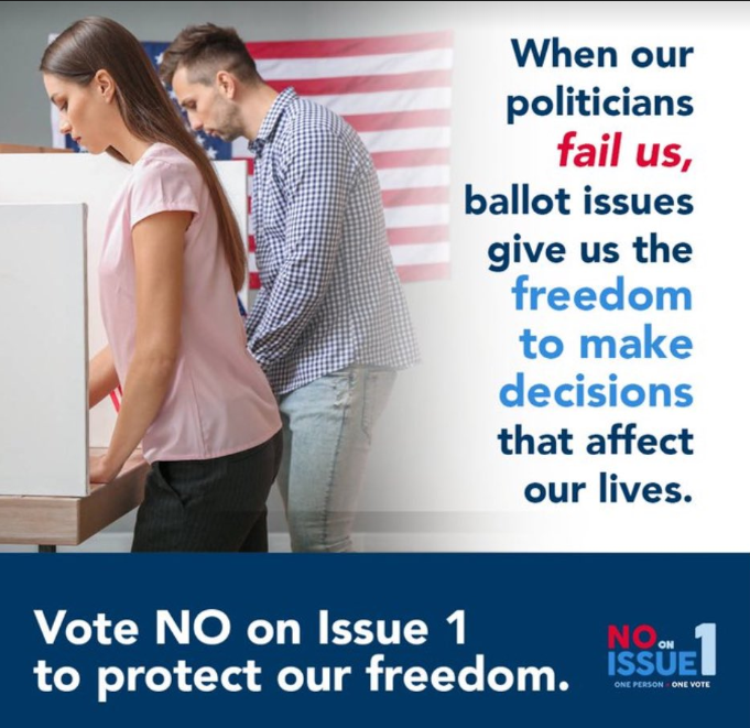 RogueCitizenOne's tweet photo. 🚨🚨 O H I O 

Issue 1 raises the threshold to pass citizen-led ballot initiatives to 60%. Don't let politicians and special interests undermine everyday voters and take away freedoms they disagree with.

Vote #HellNoOnIssue1 to protect your rights!

#TruBlue #wtpBLUE #ProudBlue https://t.co/CNubKwQeAa