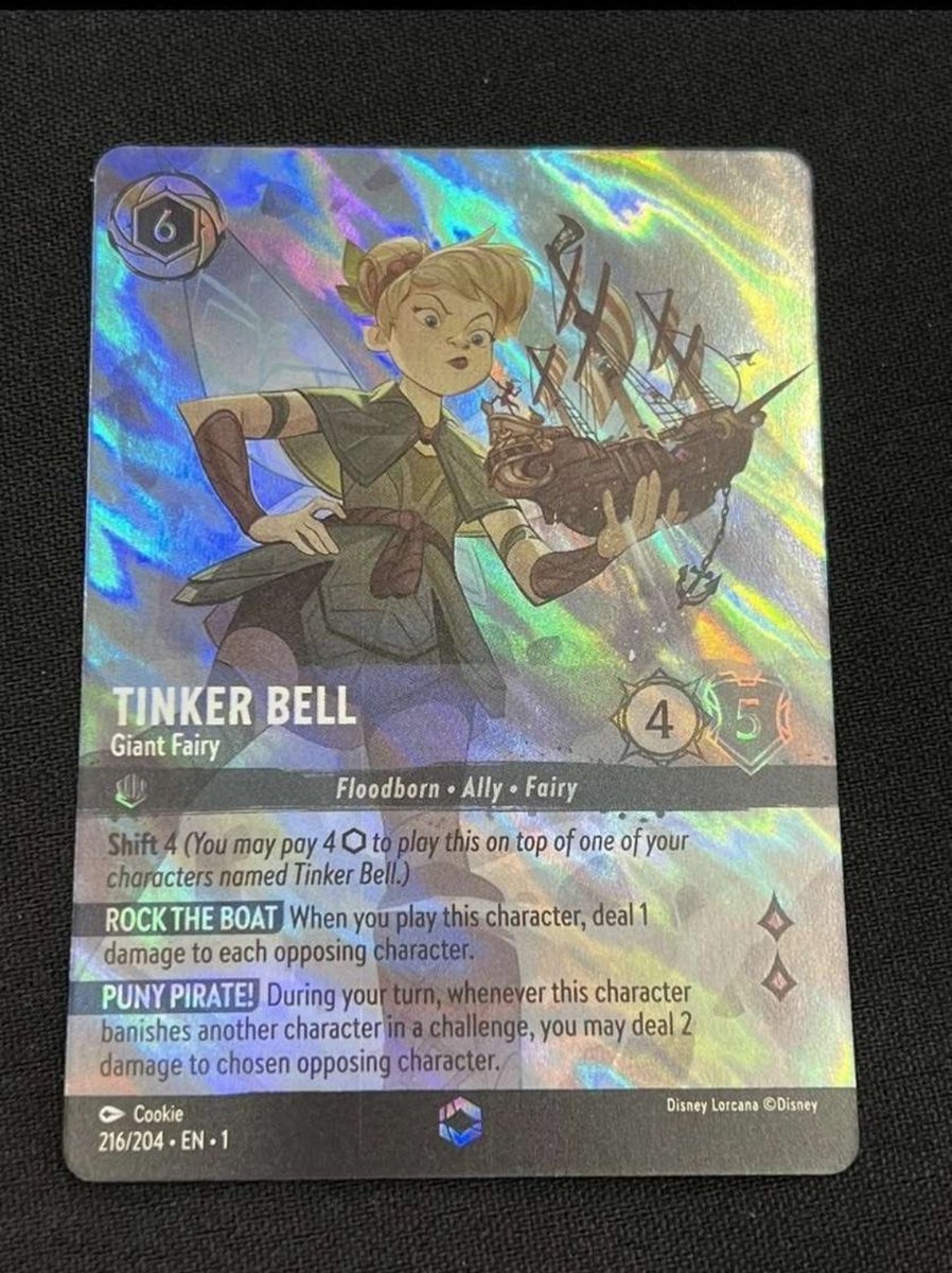 ASihagen's tweet photo. So that Tinkerbell card has a rare, alt version https://t.co/hveico8UNp