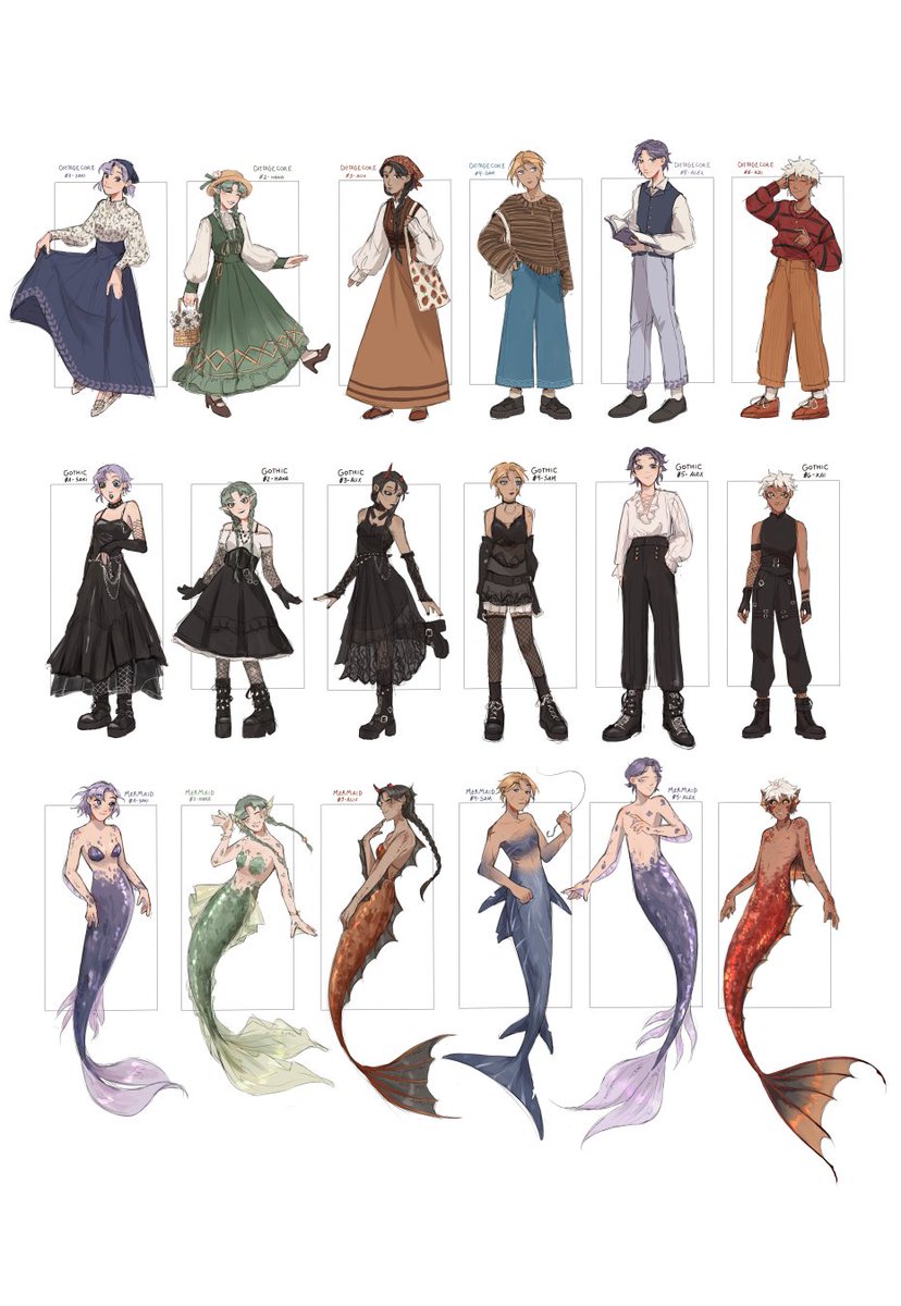 ALL OF THEM TOGETHER AAAAA

#oc #originalcharacter #ocs #originalart #originalcharacters #recap #challenge #cottagecore #cottagestyle #cottage #gothic #gothicstyle #mermaids #sirena #mermaidcore #mermaidstyle #mermaid