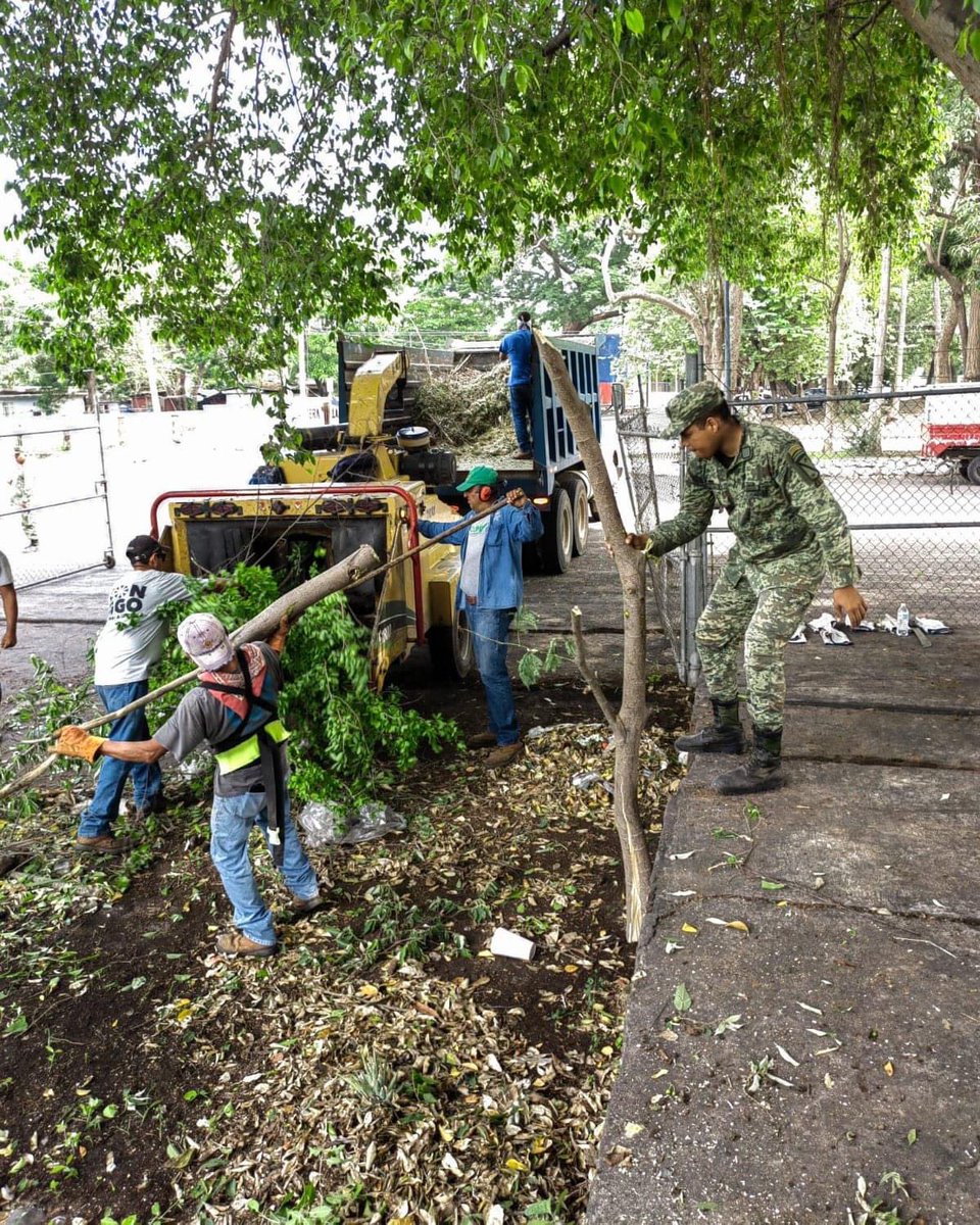 ColimaMunicipio's tweet photo. En equipo con la SEDENA, limpiamos la estación del Tren y el camellón de la calle #CristobalColón rescatando tus espacios para tener el municipio que todas y todos queremos.
Juntas y Juntos ponemos #ManosALaObra por un #ColimaLimpio. https://t.co/vaic8UktNm