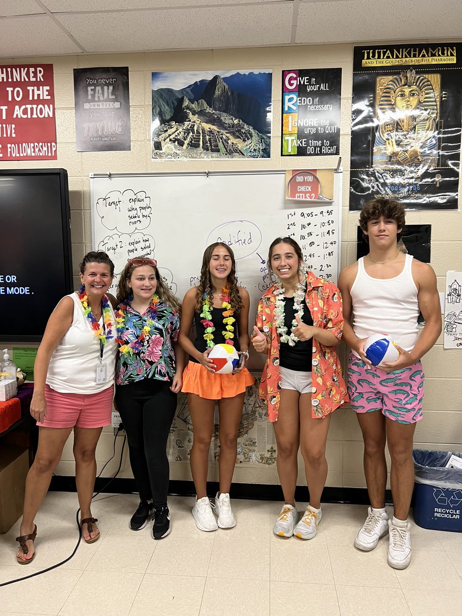 PopeHS1's tweet photo. BEACH DAY☀️Our students and staff kicked off the first spirit day of the year showing off their best beachwear. What an awesome first week back. Keep up the school spirit Greyhounds! #popehighschool #popehs #popegreyhounds https://t.co/TInJ4PDqNn