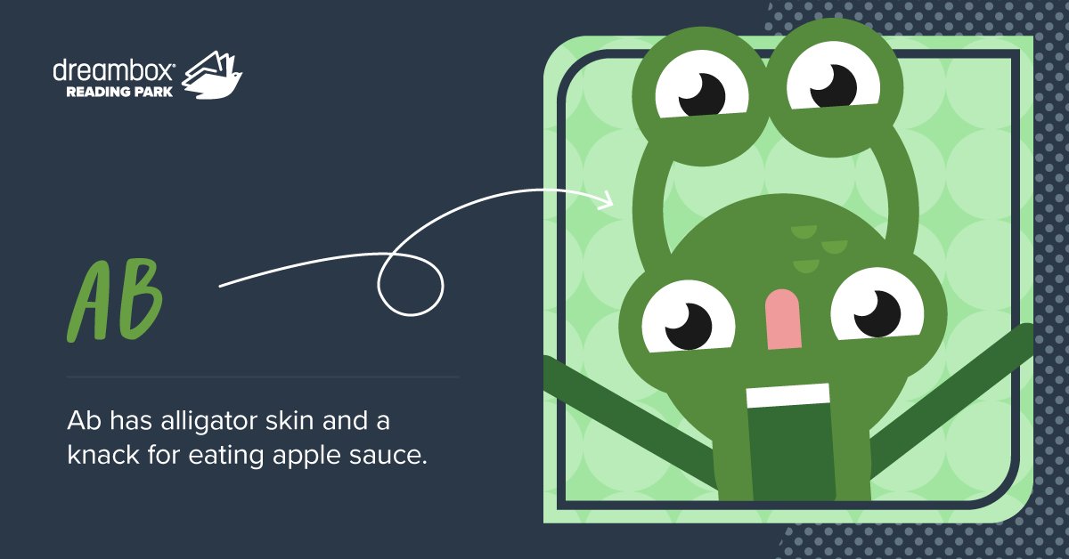 When students arrive at Reading Park, they meet Squiggles and Monsters, like Ab, who join them along their learning adventure. Learn more about Reading Park's dynamic characters here: dreambox.com/readingpark
