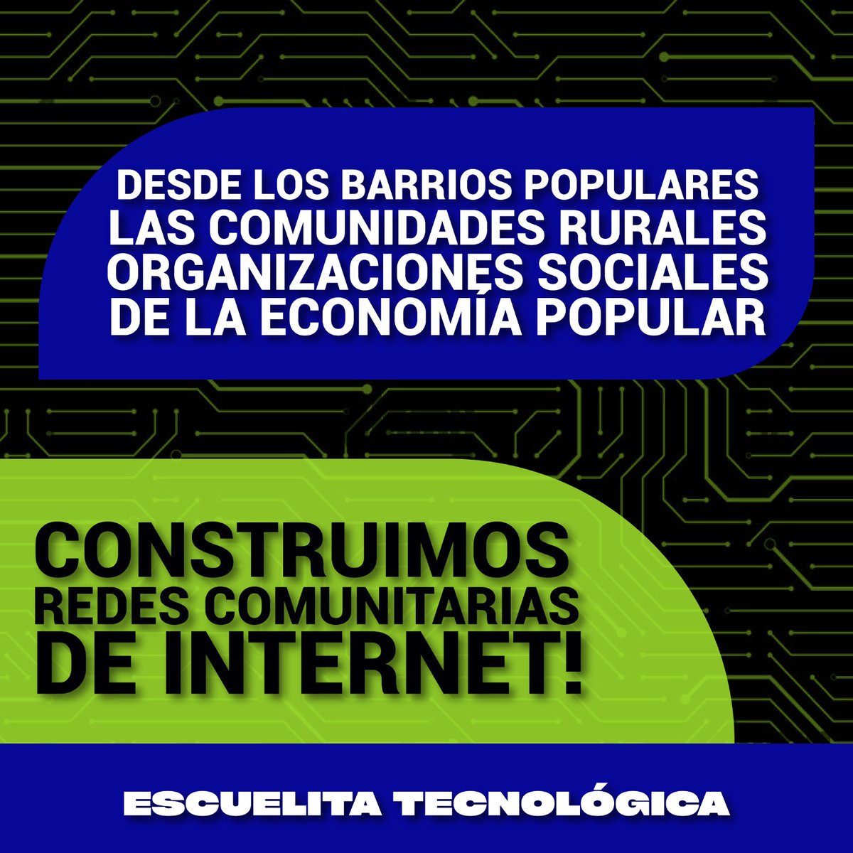 EOCba's tweet photo. Las redes comunitarias de internet son una alternativa de producción y gestión comunitaria. Este financiamiento posibilitará ampliar el acceso a la conectividad de las vecinas. 
No hay neutralidad en las tecnologías, el internet es un territorio que habitamos cada vez más. https://t.co/CePxq68wWR