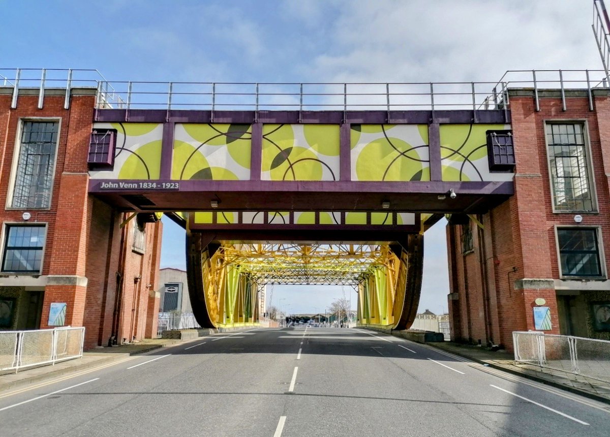 OTD in 1834.john Venn the Mathematician was born in Hull. Here's a picture of Drypool Bridge painted in his honour.

#hull #yorkshire #travel #architecture #mathmatics #venndiagram