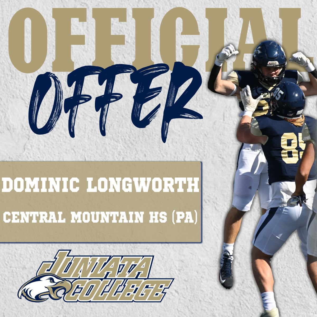After a conversation with <a href="/CoachAnzulavich/">Coach Gage Anzulavich</a> I am grateful to have received an official offer from <a href="/JuniataFootball/">Juniata College Football</a>.
