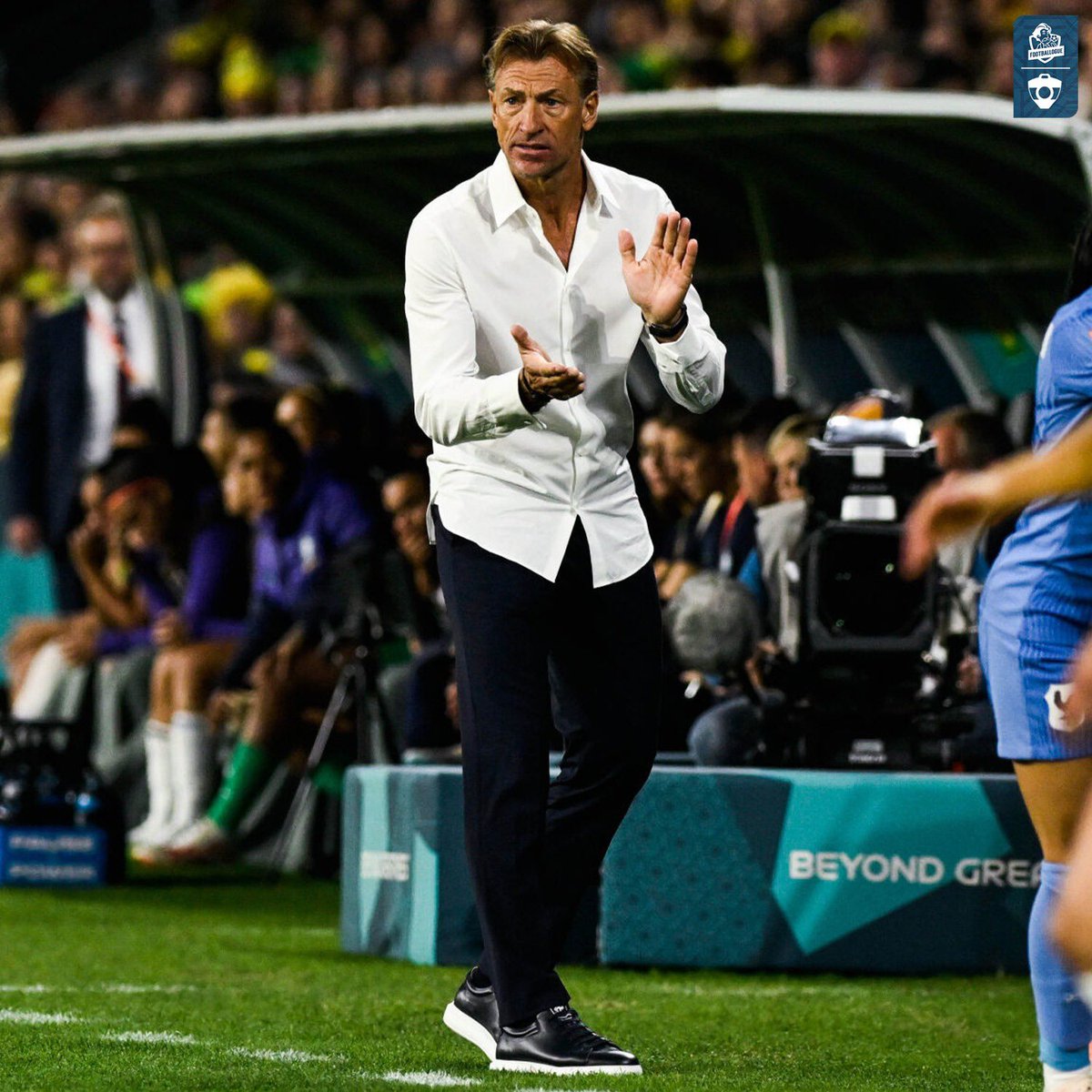 Footballogue's tweet photo. Hervé Renard sur les critiques de Mélissa Plaza envers sa causerie avant France-Brésil 💬 

"Je suis moi-même. Si c'est pour faire différemment, cela ne sert à rien de venir me chercher, même s'il faut que je m'adapte à des caractéristiques différentes. Je respecte son opinion, je ne sais pas si c'est par réelle conviction ou si c'est pour un peu faire le buzz. Cela ne me perturbe pas.

Par contre, si les filles viennent me voir et me le disent... Je leur ai posé la question, si jamais je n'étais pas dans la bonne direction, elles me le diraient. Il y a dans cette équipe des caractères forts, elles ne se gêneraient pas pour me le faire savoir. 

Mon personnage, on l'aime, on ne l'aime pas. Parfois, ça peut desservir d'être un peu trop cash mais je suis comme ça. Je ne sais pas cacher mes sentiments. L'important, c'est que cela contente les joueuses."

(L'Équipe)
