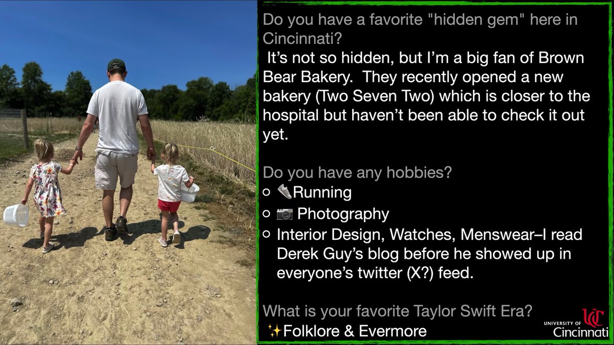 🚨 Getting to know new PD @CaseyAReed Who also happens to have a birthday today  #HBD #programdirector #styledirector <a href="/theAPDR/">The APDR</a> <a href="/UCincyMedicine/">UC College of Medicine</a>