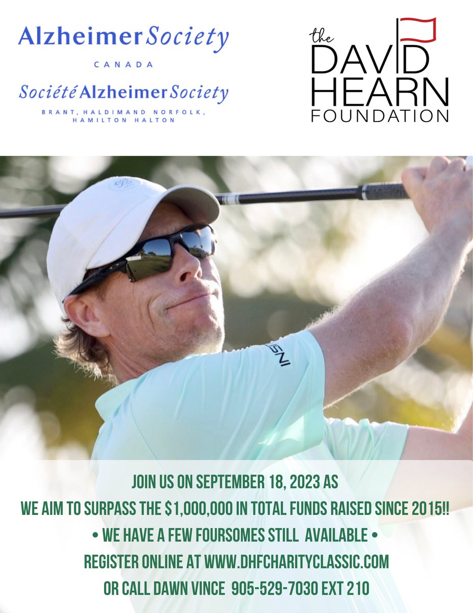 hearnfoundation's tweet photo. Join us! September 18th for a day of fundraising, golf &amp; entertainment ⛳️ There are a few groups remaining! Sign up now at https://t.co/YfnlR4YAEi or contact Dawn Vince dawn.vince@alzda.ca 
See you on the tee!! https://t.co/0r6BHndRge