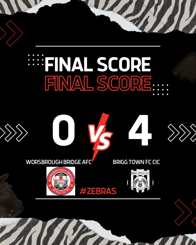 officialbrigg's tweet photo. 𝙁𝙪𝙡𝙡 𝙏𝙞𝙢𝙚 𝙫𝙨 𝙒𝙤𝙧𝙨𝙗𝙧𝙤𝙪𝙜𝙝 𝘽𝙧𝙞𝙙𝙜𝙚 𝘼𝙁𝘾

The Zebras make up for Wednesday nights loss by taking the 3 points and keeping a clean sheet in tonight’s fixture against Worsbrough Bridge AFC. https://t.co/Ird3FkWxW0