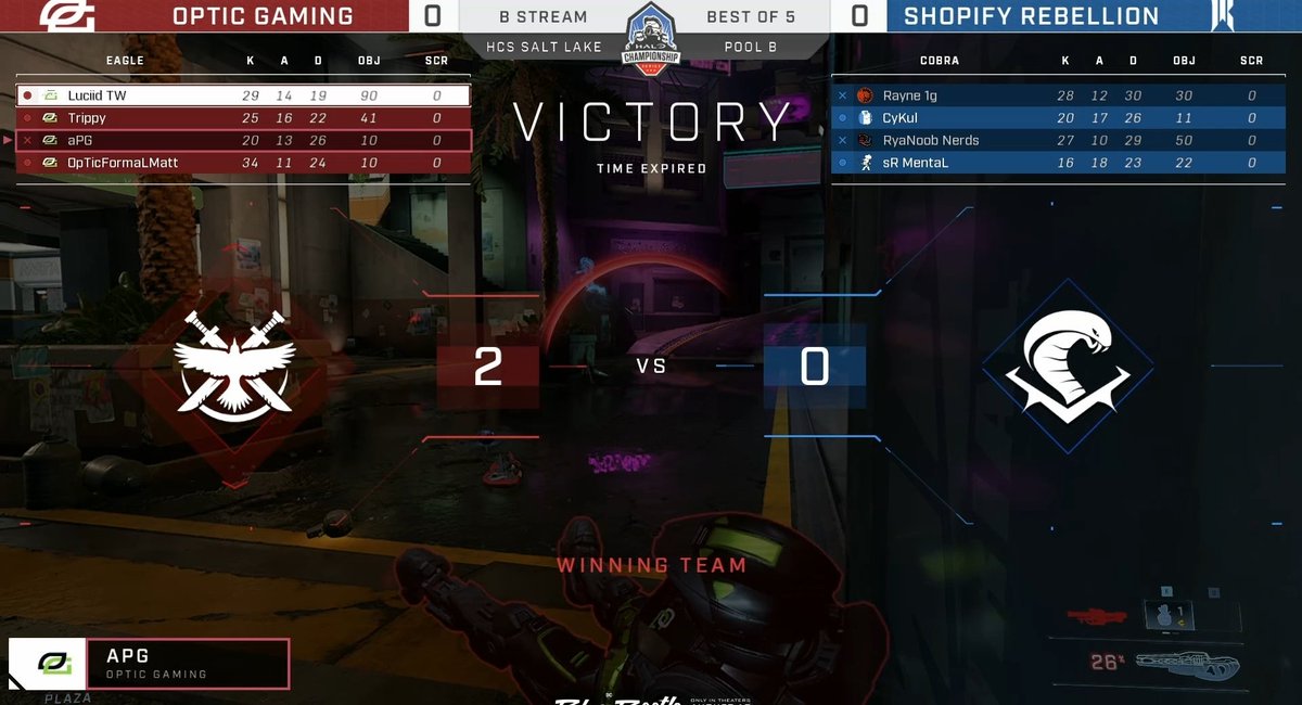 #OpTicHalo take Streets Oddball to go up 1-0 in the series. Slayer on Solitude up next.

Twitch.tv/HCS