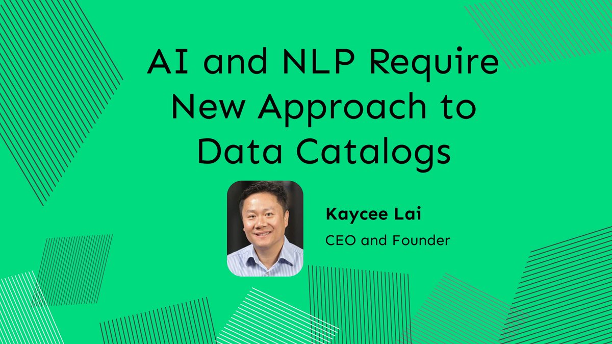 #CTO's and #CDO's did you miss Kaycee Lai's insights on how AI &amp; NLP require a new approach to data catalogs <a href="/EckersonGroup/">Eckerson Group</a> CDO TechVent. Watch the session to discover how data fabric architecture can transform your analytics &amp; business strategies pm61data.com/post/ai-and-nl… #AI #NLP