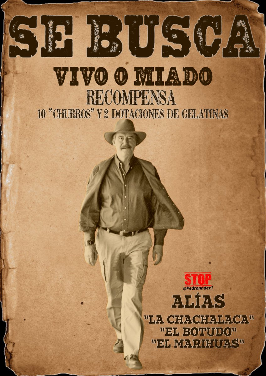 hectorvr9's tweet photo. @VicenteFoxQue #FoxBotasMiadas https://t.co/jhpNMCEO19