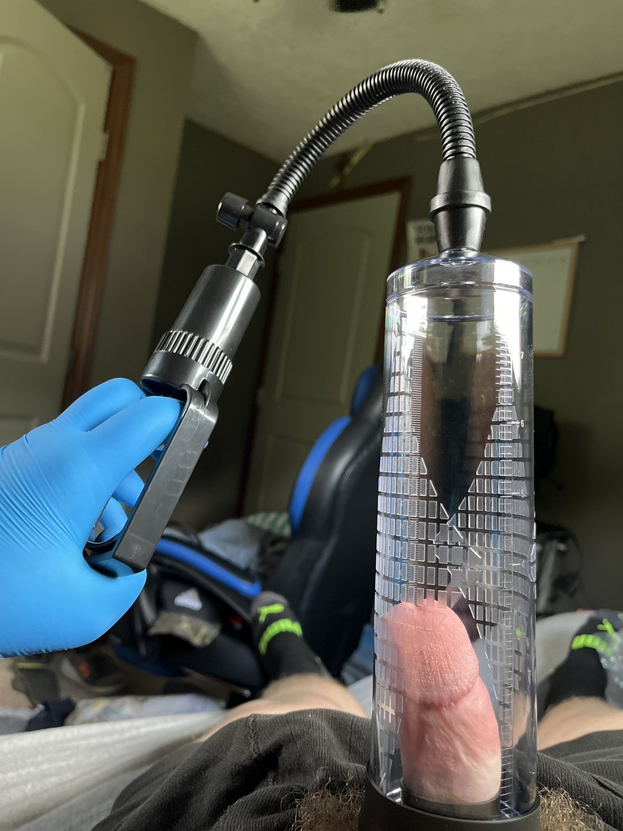LubedUpAndReady's tweet photo. I got a new dick pump. Lemme know what I should do with it https://t.co/FflaS3pHXb