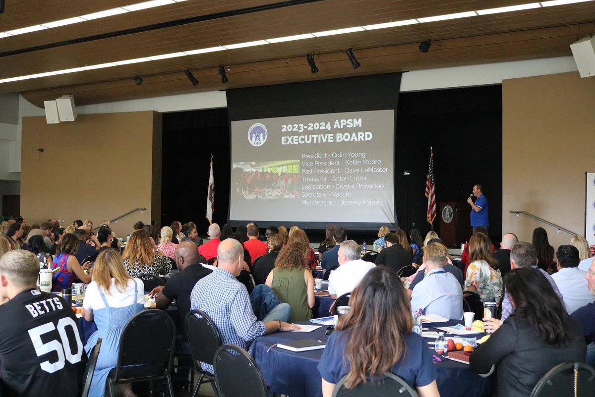 The annual APSM Breakfast welcomed #PowayUnified leaders back to get ready for a ✨magical✨ 2023-2024 school year. 

Check out those #PUSDBacktoSchool signs! Make sure to download and share on your first day of school - they can be found on our website!