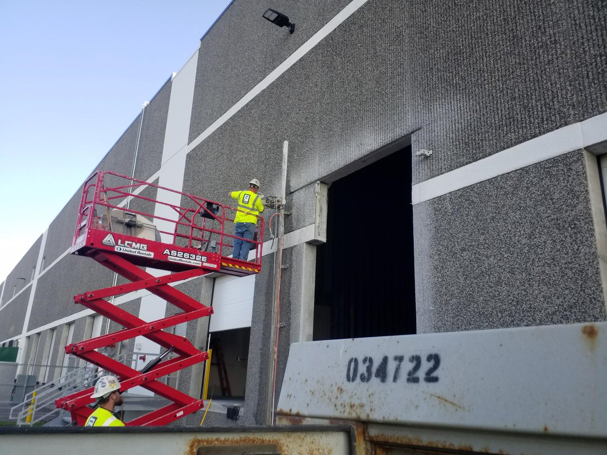 FabconW2E's tweet photo. Is your building not serving your needs anymore? We can fix that! Our MN W2E crews went to work enlarging an overhead door for our customer Opus in Blaine, MN! #ThinkFabcon https://t.co/rjUT67Od0C