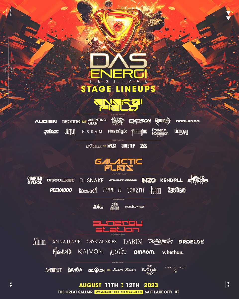 Das Energi Festival lineup