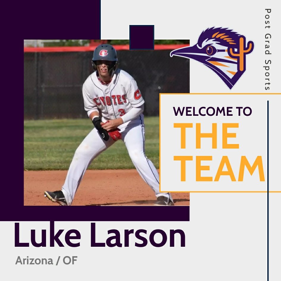 PGS_Baseball's tweet image. Announcing our 9th signee of the 2023-2024 season is Arizona native Luke Larson.

Luke will be a OF with us here at PGS. Welcome to the team!

More announcements to follow!

#pgsbaseball #postgradsports #baseball #collegebaseball