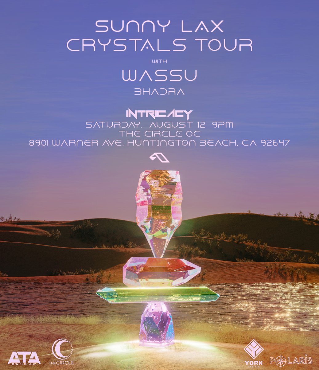 Intricacy (@intricacynights) on Twitter photo SOCAL! Saturday the Crystal Tour drops in with <a href="/sunnylax/">Sunny Lax</a> and <a href="/wassumusic/">Wassu</a> at <a href="/thecircleoc/">The Circle OC</a> with <a href="/IntricacyNights/">Intricacy</a> Saturday Aug 12th 9pm ⏩ intricacyoc23.eventbrite.com/?aff=TW
<a href="/tfla_official/">Tfla_official</a> <a href="/anjunafamilyla/">AnjunafamilyLA</a> <a href="/PolarisPresents/">Polaris Presents</a> SOCAL! Saturday the Crystal Tour drops in with <a href="/sunnylax/">Sunny Lax</a> and <a href="/wassumusic/">Wassu</a> at <a href="/thecircleoc/">The Circle OC</a> with <a href="/IntricacyNights/">Intricacy</a> Saturday Aug 12th 9pm ⏩ intricacyoc23.eventbrite.com/?aff=TW
<a href="/tfla_official/">Tfla_official</a> <a href="/anjunafamilyla/">AnjunafamilyLA</a> <a href="/PolarisPresents/">Polaris Presents</a>