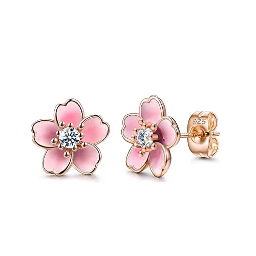 I just received 925 Sterling Silver Stud Earrings,Cute Pink and White Flower Ear Studs for Women Girl, Cherry Blossom Hypoallergenic Jewelry Gift - New Pink from Anonymous via Throne. Thank you!  #Wishlist #Throne