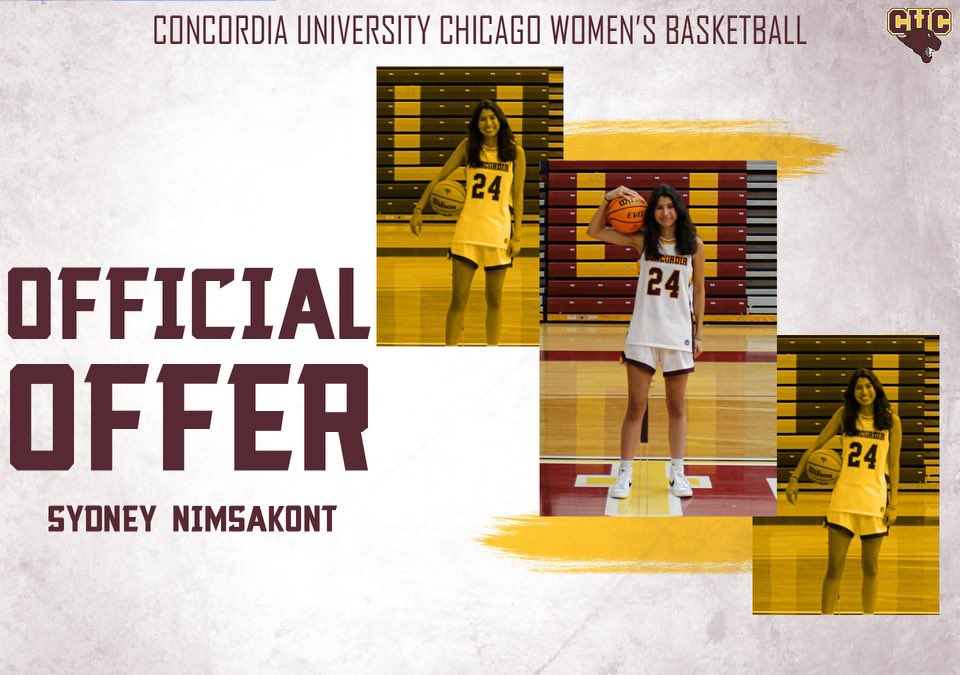 Sydney Nimsakont (@sydneynimsakont) on Twitter photo After an amazing visit, I am extremely humbled to have received an official offer from <a href="/CUCWBball/">CUC Women’s Basketball</a>!! Thank you so much <a href="/CoachLaurenWBB/">Lauren N Martin</a> for this opportunity! <a href="/girls_gw/">GWGirlsHoops</a> <a href="/IL_Evolution/">Illinois Evolution</a> After an amazing visit, I am extremely humbled to have received an official offer from <a href="/CUCWBball/">CUC Women’s Basketball</a>!! Thank you so much <a href="/CoachLaurenWBB/">Lauren N Martin</a> for this opportunity! <a href="/girls_gw/">GWGirlsHoops</a> <a href="/IL_Evolution/">Illinois Evolution</a>