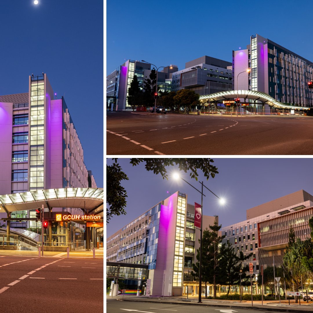 GC_Health's tweet photo. Gold Coast University Hospital, bathed in brilliant magenta, is a stunning visual reminder of the life-saving or life-altering gift of organ and tissue donation. Sign up today at https://t.co/Xrn3veYa9I.
#donatelifeweek #organandtissuedonation #AlwaysCare #goldcoast #health https://t.co/jvoopd5aNf