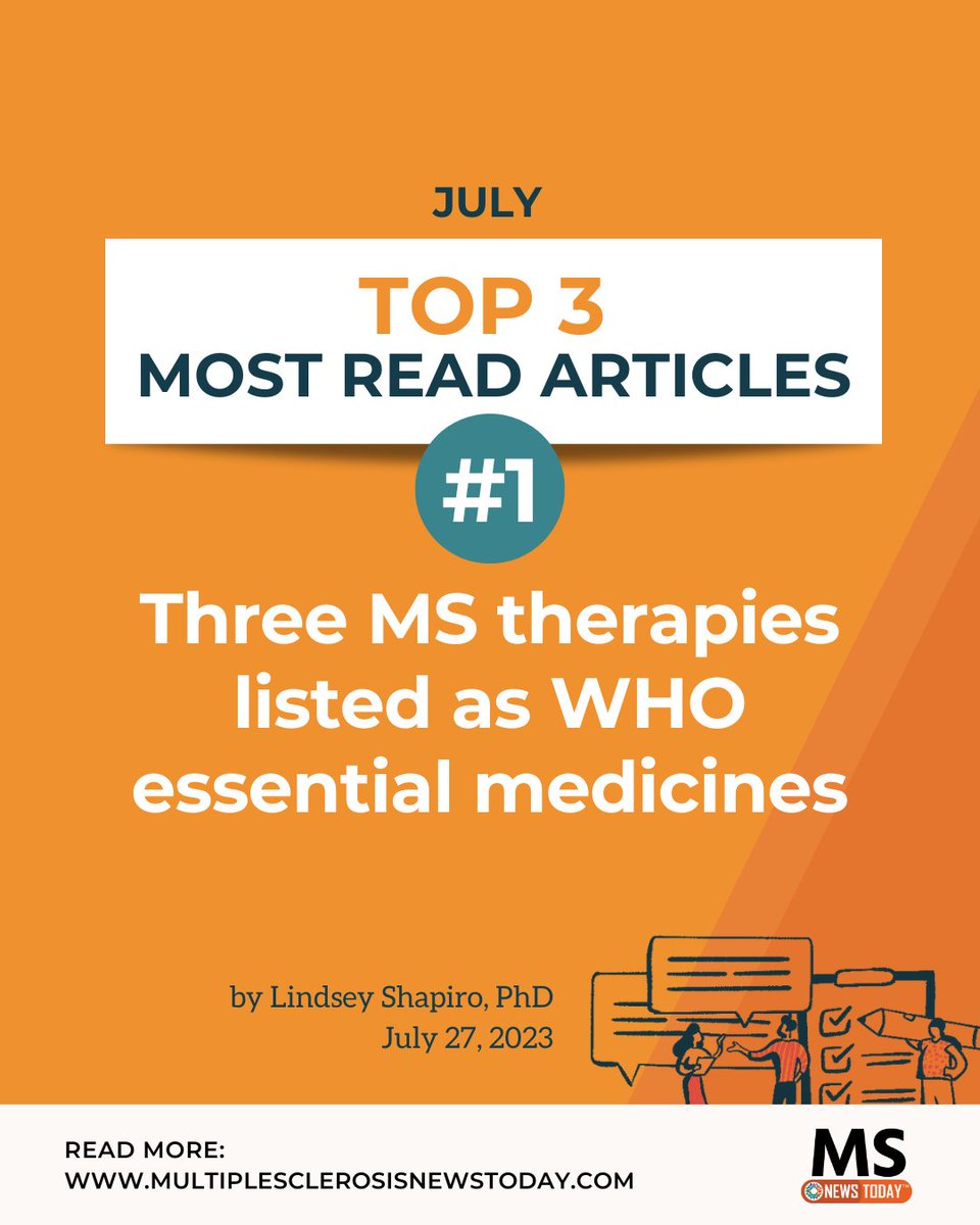 For the first time in its history, MS therapies are now included on the World Health Organization’s Model Lists of Essential Medicines. buff.ly/3Kt7s3X #multiplesclerosis #msnews #msawareness #mscommunity