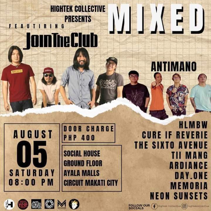 Hey, hey y'all! It's a MIXED night tonight at Social House in Ayala Malls Circuit Makati! Catch us there with them, awesome acts. It'll be a night to remember!